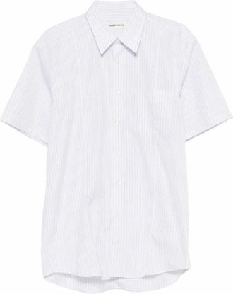 Namacheko Cordelia Striped Short Sleeve Shirt - Heren - Korte mouwen Overhemden - Roze - XS - Katoen - Overhemden
