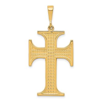 Diamond2Deal 10k Yellow Gold Cross Charm