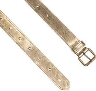 Legend metallic leren riem goudkleurig