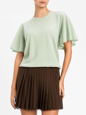 Twinset Maglia in cashmere e seta con maniche corte a kimono