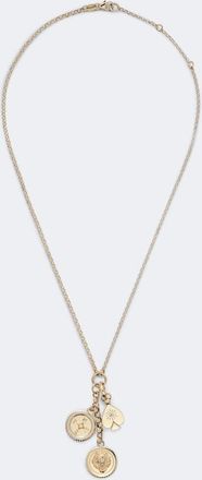 Foundrae Strength, Internal Compass & Reverie 18kt gold pendant necklace with diamonds