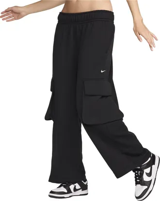 Nike (WMNS) Nike Sportswear Low Rise Oversized French Terry Pants Asia Sizing Black FV7513-010