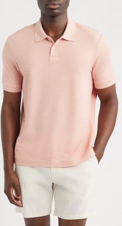Nordstrom Pima Cotton Piqu&eacute; Polo in Pink Tan Heather at Nordstrom, Size Xxx-Large