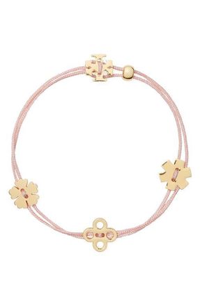 Tory Burch Forget Me Not Cord Bracelet in Pink at Nordstrom