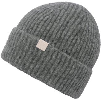 Chillouts Beanie CHILLOUTS Heli Hat, Damen, grau, Obermaterial: 78% Polyester, 12% Polyamid, 6% Wolle, 4% Elasthan, M&uuml;tzen Beanie, aus dickem Material im Rippst