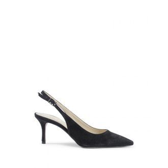 19V69 19V69 Womens Slingback Pump Black Leather - Size UK 4