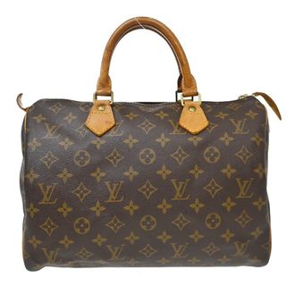 Louis Vuitton Speedy Handbag Monogram Canvas Brown Canvas Handbag (Pre-Owned)