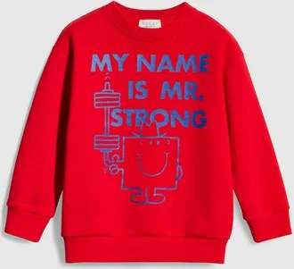Gucci Kids - Cotton Sweatshirt With Print, Red