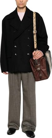Dries Van Noten Double-Breasted Coat - Heren - Mantel - Zwart - L - Jassen