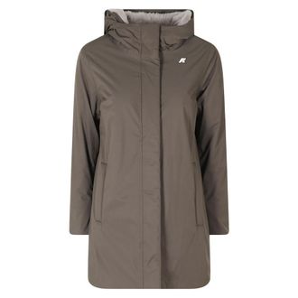 K-Way Sophie Twill Soft Beaver Jas - Dames - Mantels - Bruin - Maat: S Leer