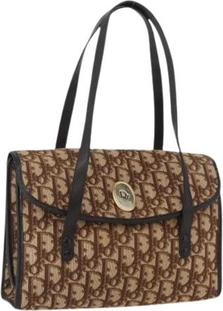 Dior Pre-owned Handbags, female, Beige, Size: ONE SIZE Pre-owned Trotter Canvas Hand Bag