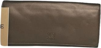 Loewe Pre-owned Wallets, female, Gray, Size: ONE SIZE Pre-owned Leather Wallet