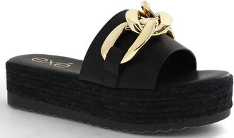 Ex&eacute; Womens Hydra 697 Wedge Sandal In Black