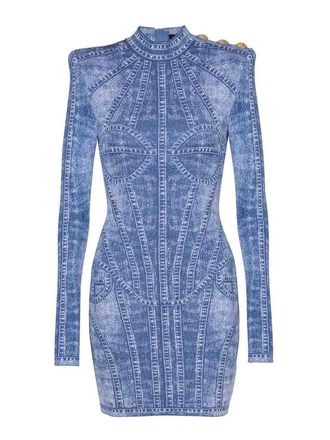 Balmain Short Denim Dress