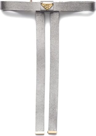 Prada logo hair clip - Grey