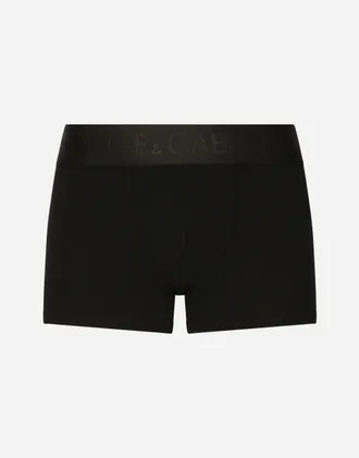 Dolce & Gabbana Two-way-stretch Jersey Regular-fit Boxers - Man Underwear And Loungewear Black Cotton 3