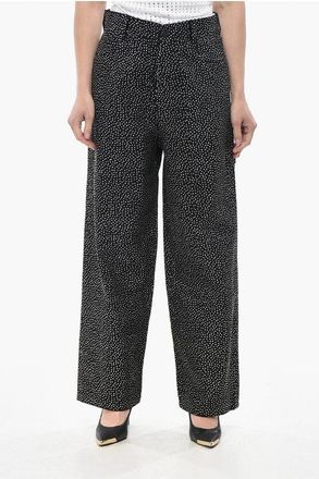 Marc Jacobs Cotton Five-Pocket Pants With All-Over Studs size 24