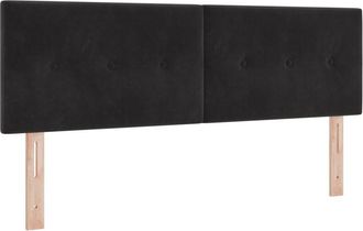 vidaXL Cabecero Montaje En La Pared Manual Negro 160 Cm Terciopelo Vidaxl