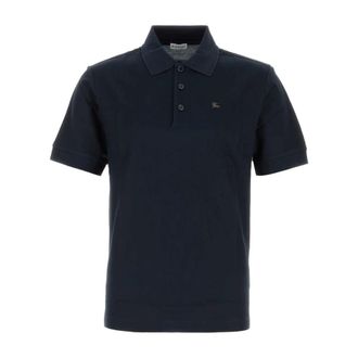 Burberry Cotton Piqu&eacute; Polo Shirt - male - Burberry - Polo Shirts - Blue - S - Tops