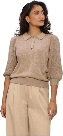 Ruby Tuesday Truien & Vesten, Dames, Beige, S, Katoen, Valo Polo Top