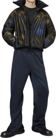 Rains Unisex Kevo Short Puffer Jacket In Blue, Green