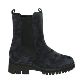 Hassia Blauwe Leren Jurkschoenen - Dames - Chelseaboots - Blauw - 41 EU - Leer - Schoenen