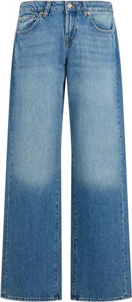 7 For All Mankind Wide-Leg Jeans - Dames - Loose Fit Jeans - Blauw - W25 - Katoen - Jeans