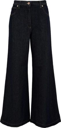 Aspesi Wijde Denim Broek - Dames - Loose Fit Jeans - Blauw - W28 - Denim - Jeans