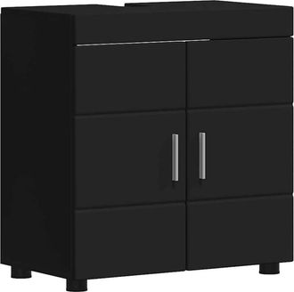 vidaXL Bathroom Basin Cabinet Black 60 x 34 x 63 cm Engineered wood Vidaxl