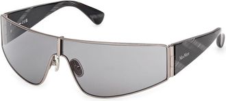 Max Mara MM0164 14A Womens Sunglasses Silver Size 99