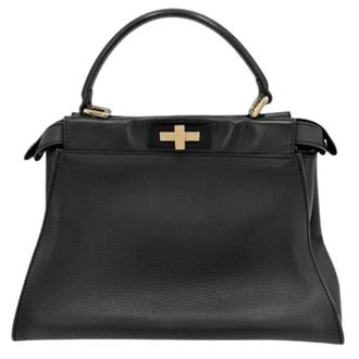 Fendi Pre-owned Peekaboo Handbag - Dames - Pre-owned - Zwart - Maat: ONE Size Leer