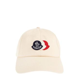 Moncler Tricolore Logo Cap - male - Moncler - Hats & Caps - Beige - ONE SIZE - Accessories