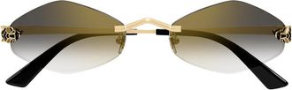 Cartier Ct0433s Panthère De Cartier 001 Gold Sunglasses