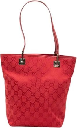 Gucci Pre-owned Tote Bags, female, Red, Size: ONE SIZE Pre-owned Tote Bag