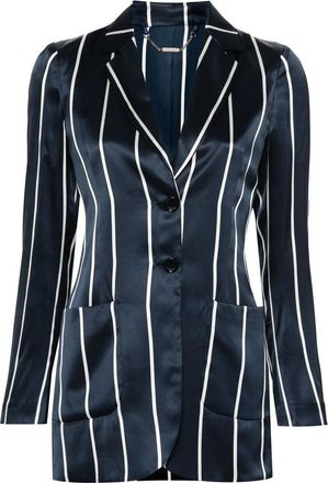 Kiton Striped Silk Blazer