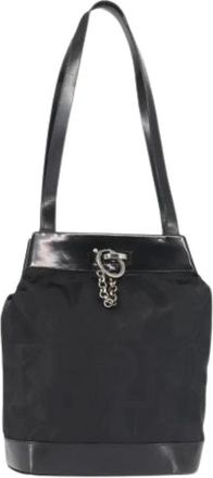 Ferragamo Pre-owned Nylon handbags - Dames - Vintage Tas - Zwart - ONE Size - Nylon - Vintage