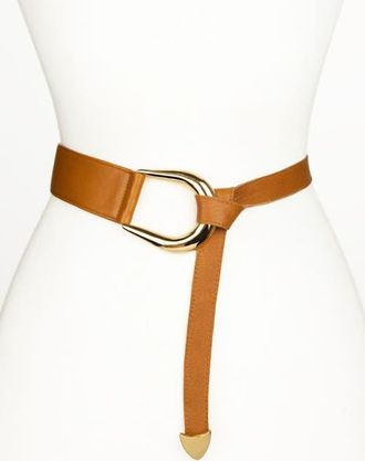 Raina Sheila Knot Leather Belt in Camel at Nordstrom, Size Small/medium