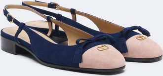 Valentino Garavani Valet Du Roi suede slingback flats