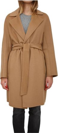 Max Mara Ajaccio Robe Coat - Dames - Jas met riem - Bruin - S - Wol - Jassen