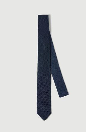 Brunello Cucinelli Textured silk tie in Blue at Nordstrom
