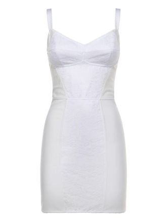 Dolce & Gabbana panelled mini dress - White