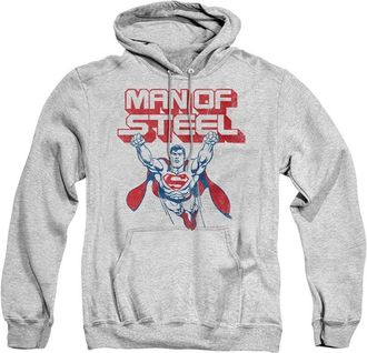 Gildan Superman Steel Retro Adult Pull Over Hoodie / Hooded Sweatshirt