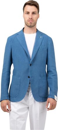 L.B.M. 1911 Enkellange Jas - Heren - Blazers - Blauw - 2XL - Jassen