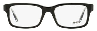 Ermenegildo Zegna EZ5254 Soft Rectangular Acetate Eyeglasses - Black