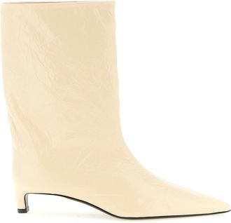 Jil Sander Stiefeletten aus Craquel&eacute;-Leder