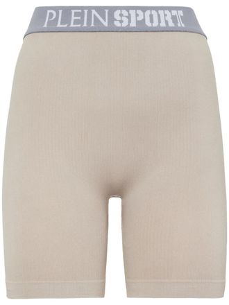 Plein Sport Shorts da ciclismo con banda logata a coste - Toni neutri