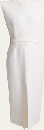 Givenchy Sleeveless Crepe Midi Cape Dress