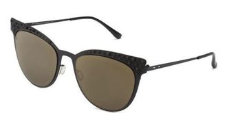 Italia Independent II 0257 009.GLS Womens Sunglasses Black Size 54