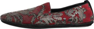 Dolce & Gabbana Slippers - Heren - Loafers - Rood - 44 EU - Katoen - Schoenen