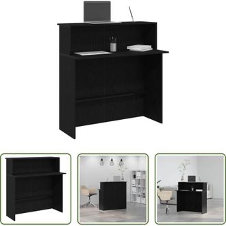 vidaXL Bancone reception - Banco Reception Nero 100x50x103,5 cm in Legno Multistrato